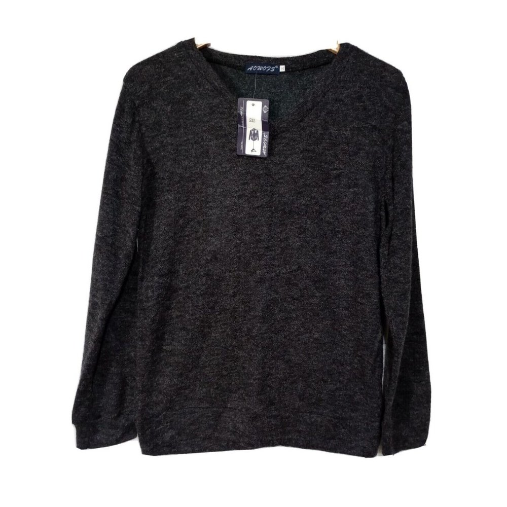 AOWOFS Juniors V Neck Shirt Long Sleeve Shirt Size 2XL Lightweight NWT